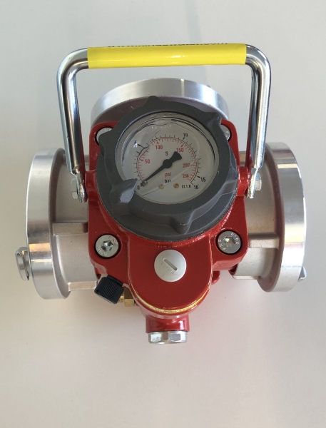 Druckbegrenzungsventil Storz B DIN 14380 bis 16 bar Feuerwehr THW Manometer